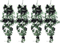 RECUTMS Artificial Rose Vine Hanging Plants 4Pieces 3.3Ft Flowers for Home Room Garden Wedding Indoor Outdoor Decoration (Black)