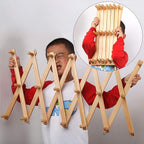 WEBI Accordion Wall Hanger,Wooden Expandable Coat Rack,Accordion Hat Rack for Wall for Hats,Caps,20 Peg Hooks,Natural,2 Packs