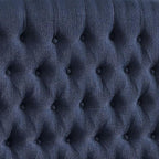 24KF Upholstered Tufted Button Linen Fabric Headboard,Comfortable Fashional Headboard King/CA King Size,Navy Blue