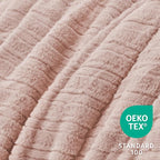 BEDELITE Fleece King Comforter Set -Super Soft & Warm Fluffy Pink Faux Fur Bedding, Luxury Fuzzy Heavy Bed Set for Winter with 2 Pillow Cases