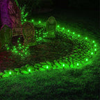 25 Green C7 Christmas Lights, 17 Ft – LED String Light Set by Wintergreen for Outdoor Holiday Lighting, St. Patrick's Day, and Halloween