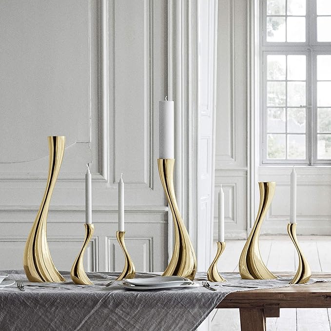 Georg Jensen Cobra Small Floor Candle Holder, 15.75"