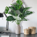 RECUTMS Artificial Palm Tree Leave Plants Faux Large Tropical Monstera Turtle Leaf Indoor Outdoor UV Resistant Fake Plant Greenery Hawaiian Luau Jungle Beach Party Home Garden Spring Summer Decoration