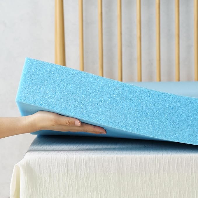ZINUS 2 Inch Green Tea Cooling Gel Memory Foam Mattress Topper, Smaller, More Convenient WonderBox Packaging, Cooling Gel Foam, CertiPUR-US Certified, Full