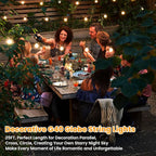 25FT Outdoor G40 LED Globe String Lights Dimmable Waterproof Shatterproof Light Strings with 13 Bulbs Connectable Commercial Hanging Lights for Christmas Patio House Backyard Balcony Party