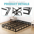 7 Inch King Box Spring Bed Base, Low Profile Metal Box Spring King with Fabric Cover, 3000 Lbs Max Weight Capacity Mattress Foundation, Noise-Free, Easy Assembly