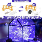 6 Pack LED Fairy Lights 7ft Battery Powered Waterproof Silver Wire 20 Led Mini String Mason Jar Lights for DIY Wedding Party Bedroom Patio Easter Christmas (Blue)