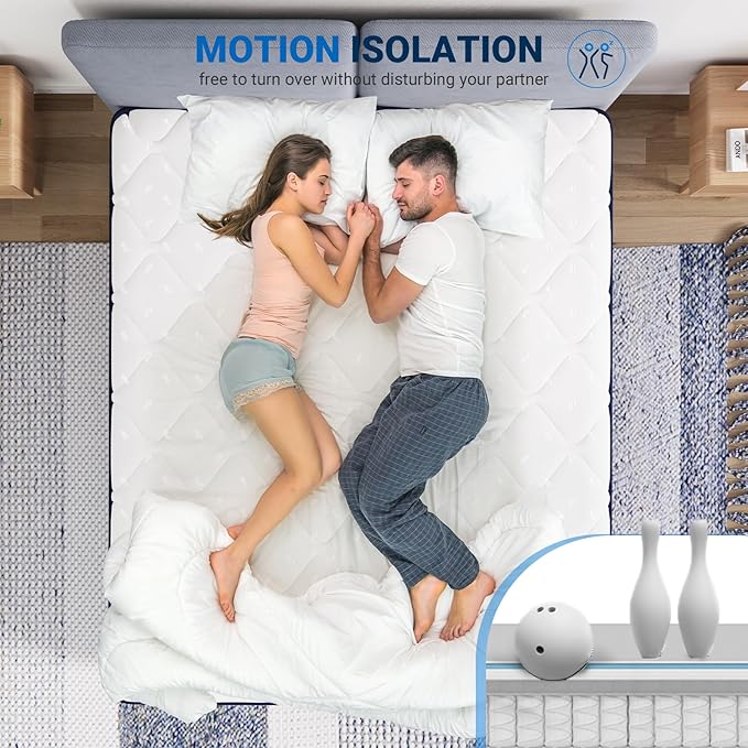 Avenco 10 Inch Full Size Mattress, Full Mattresses in a Box for Pain Relief & Motion Isolation, CertiPUR-US Certified