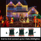 LAMPHOME Super-Bright Extendable Multi Christmas Lights Decoration 150Lights 31.9ft UL Certified Mini Bulb String Lights Set for Outdoor Christmas Tree Garden Holiday Party Patio Wedding Garland Decor