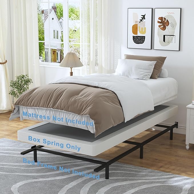 3 Inch Low Profile Box Spring Twin XL for Twin XL Bed,Heavy Duty Mattress Foundation,Metal Bed Base,Non Slip/Easy Assembly