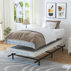 3 Inch Low Profile Box Spring Twin XL for Twin XL Bed,Heavy Duty Mattress Foundation,Metal Bed Base,Non Slip/Easy Assembly