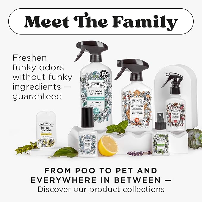 Poo-Pourri Before-You-Go Toilet Spray, Original Citrus, 4 Fl Oz, Up to 200 Uses, Bathroom Odor Deodorizer, Plant-Based with Essential Oils, for Home or Work, Lemon, Bergamot and Lemongrass Scent