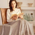 Exclusivo Mezcla Fleece Blanket King Size for Bed, Super Soft and Warm, All Season Use, Cozy, Plush, Lightweight, 90x104 Inches, Camel