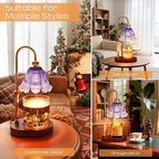 Adjustable Candle Warmer Lamp with Timer: Wax Warmer for Scented Wax Gifts for Women - Birthday Gifts for Women fits All Candle Jar, House Warming Gifts New Home Decor (Purple)