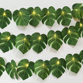 RECUTMS Artificial Tropical Palm Leaves String Lights, Large Size 20 LED Monstera Leaf Wall Hanging Vine Greenery,Outdoor Indoor Hawaiian Luau Jungle Beach Safari Baby Shower Party Spring Summer Decor