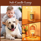 Flower Candle Warmer Lamp with Timer - Dimmable Electric Candle Warmer for All Jar Scented Candles - Mother's Day Gift Home Decor for Women