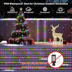 50ft 150LED Rope Lights Outdoor String Lights, 24 Colors+Warm White Outdoor LED Lights Plug in, RGB Color Changing Rope Light with Remote Rope Lighting for Camping Garden Patio Party Christmas
