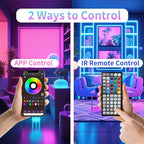 LED Lights for Bedroom 150FT, RGB LED Strip Lights Music Sync, Led Light Strip with Remote & App Control, DIY Color Changing Led Lights for Room Decor Aesthetic and Party Ambiant Lighting