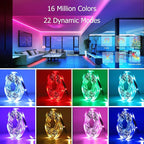KEELIXIN Bluetooth Music Sync LED Strip Lights for Bedroom - APP & Remote Control, RGB Home Decor Lights, Luces Led para Cuarto