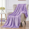 Walensee Fleece Blanket Plush Throw Fuzzy Lightweight (Throw Size 50x60 Lavender) Super Soft Microfiber Flannel Blankets for Couch, Bed, Sofa Ultra Luxurious Warm and Cozy for All Seasons