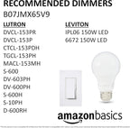 Amazon Basics A19 LED Light Bulbs, 60 Watt Equivalent, Energy Efficient 9W, E26 Standard Base, Soft White 2700K, Dimmable, 10,000 Hour Lifetime , 6-Pack