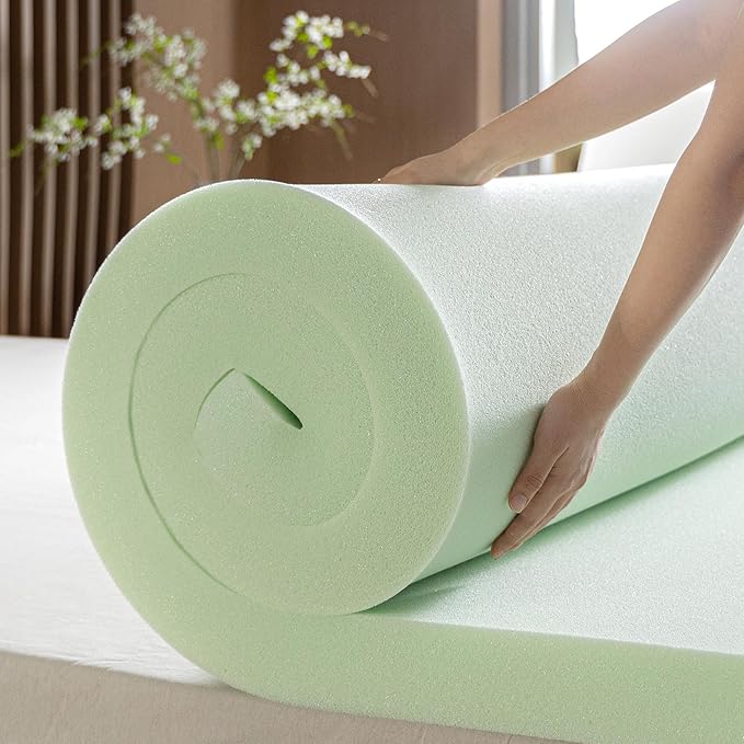 ZINUS 3 Inch Green Tea Memory Foam Mattress Topper, Smaller, More Convenient WonderBox Packaging, Pressure-Relieving Layers, CertiPUR-US Certified, Short Queen