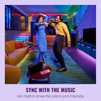 WiZ Connected Smart Light Strip - Sunset to Sunrise Automation + Preset Light Modes + Control with Voice or App, Full Color RGB, 100 ft Cut to Fit