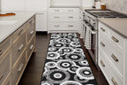 Custom Length Cut to Size Modern Farmhouse Carpet Runner Rug for Hallways, Non Slip Rubber Backed, 31 inch Wide X Customized Length, Geo Black, 31 inch X 7 feet