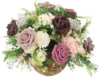 Artificial Fake Flowers 25pcs Roses, Shade of Light Purple Foam Rose Faux Flower for DIY Wedding Bouquet Bridal Shower Centerpieces Floral Arrangements Party Table Home Decorations