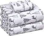 RUVANTI Flannel Sheets Twin Size - 100% Cotton Double Brushed Twin Sheets Set, Deep Pockets 16 Inches, All Seasons Breathable & Extra Soft Bed Sheets, Warm & Cozy, 3 Piece, Dry Winter
