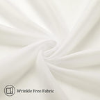 Aiyufneg Ivory Sheer Valance for Window Curtains 24 Inch Length, Light Filtering Kitchen Valances, Small Voile Sheer Curtains for Living Room/Bathroom/Basement, Dual Rod Pocket, 2PCS, 40W x 24L Inch