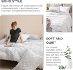 Bedsure California King Comforter Set - Olive Green Comforter, Boho Tufted Shabby Chic Bedding for Kids, 3 Pieces Vintage Farmhouse Bed Set for All Seasons, Fluffy Soft Bedding with 2 Pillow Shams
