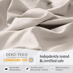 LuxClub 3 PC Sheet Set Bed Sheets Deep Pockets 16" Eco Friendly Wrinkle Free Cooling Machine Washable Hotel Bedding Silky Soft - Linen Twin XL