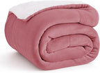 Bedsure GentleSoft Sherpa Fleece Throw Blanket Twin Size for Couch - Thick and Warm Throw for Girls and Women, Soft Fuzzy Plush Twin Blanket for Winter, Dusty Rose, 60x80 Inches