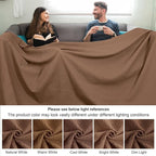 PHF Pre-Washed Cotton Waffle Weave Family Blanket,Oversized King Size 120"x 120"-Snag Proof Lightweight Breathable, 10'x 10' Huge Extra Large Big-Elegant Aesthetic Home Decoration Gift,Cappuccino