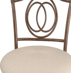 Hillsdale Emerson Metal Vanity Stool, Golden Bronze
