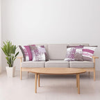 Ambesonne Grunge Throw Pillow Cushion Case Pack of 4, Abstract Design Simplistic Minimal Stripes Brushstrokes Contemporary, Modern Accent Double-Sided Digital Printing, 18", Grey Pink and Dark Mauve