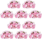 NUPTIO Flower Balls for Wedding Centerpieces - 10 Pcs 15.7 inch Diameter Fake Flower Ball Arrangement Bouquet Party Centerpieces for Tables - Pink Rose Bouquet Centerpiece Flowers for Wedding Table