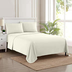 Twin Sheets - Breathable Luxury Sheets with Full Elastic & Secure Corner Straps Built In - 1800 Supreme Collection Extra Soft Deep Pocket Bedding Set, Sheet Set, EXTRA DEEP pocket - Twin, Ivory