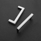 Ravinte 10 Pack Solid Kitchen Cabinet Handles Brushed Nickel Cabinet Pulls Slim Drawer Pulls with 3 Inch Hole Center Square Bar Kitchen Cabinet Hardware
