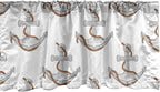Ambesonne Vintage Nautical Tattoo Window Valance, Repetitive Anchor and Motif Maritime Pattern, Curtain Valance for Kitchen Bedroom Decor with Rod Pocket, 42" x 12", Pale Cinnamon Pale Grey