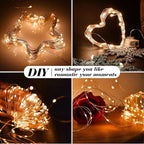 ZGWJ 24 Pack Halloween Fairy Lights Battery Operated, 7ft 20 Mini LED Halloween Fairy String Lights Silver Wire 3 Modes Waterproof for DIY, Parties, Bedroom Decorations,Orange