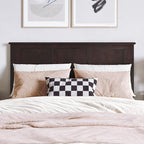 AFI, Madison Full Solid Wood Panel Headboard with Attachable Charger, Espresso