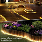 48ft Warm White LED Rope Lights Outdoor - 324 LEDs Christmas Rope Lights, 120V ETL Certified, Connectable to 192ft, Weather-Resistant, w/24 Mounting Clips & Screws - Cozy Home & Café Decor