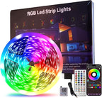 50 FT LED Lights For Bedroom, Music Synchronized RGB Color Changing LED Strip Lights, With 44 Key Infrared Remote Control and Application Control, Room Home Living Room Kitchen Decoration Party