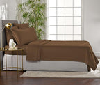 Queen Sheets by Pure Bamboo, Genuine 100% Organic Viscose Derived from Bamboo Bed Sheet Set, Luxuriously Soft & Cooling, Double Stitching, Lifetime Quality Promise (Queen, Coconut Husk)