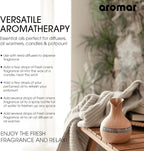AROMAR Premium Fragrance Oil, Long-Lasting, Reinvigorating Uplifting Aroma for Aromatherapy, & Household Uses. Assorted 8oz scents 4pk