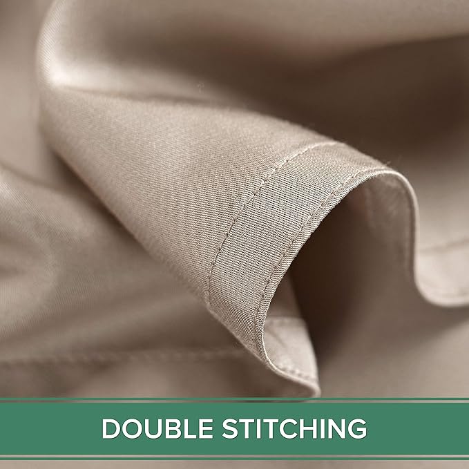 Twin XL Sheets by Pure Bamboo, Genuine 100% Organic Viscose Derived from Bamboo Bed Sheet Set, Luxuriously Soft & Cooling, Double Stitching, Lifetime Quality Promise (Twin XL, Sand)