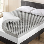 Best Price Mattress Mellow 4 Inch Egg Crate Memory Foam Mattress Topper with Infusion, Queen