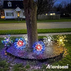 Anordsem Solar Lights Outdoor Waterproof: Garden Light Solar Powered for Yard Outside - LED Sparkler Fireworks Colorful Lighting Patio Decor 8 Pack - Gardening Gifts for Women Men Gardener